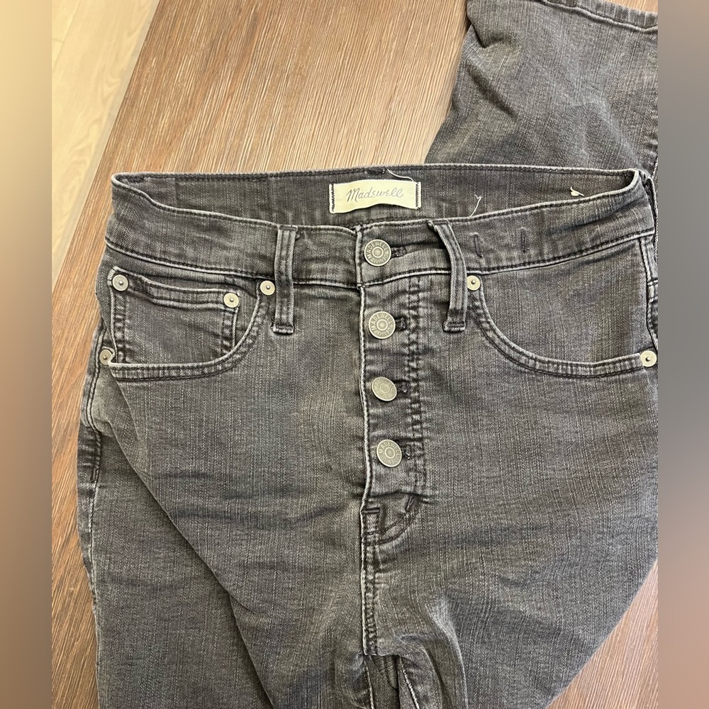 Madewell Women's Charcoal High Rise Cali Bootcut Jeans